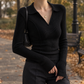 Fitted Polo Collar Jumper
