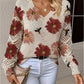 Floral Crochet Sleeve Jumper