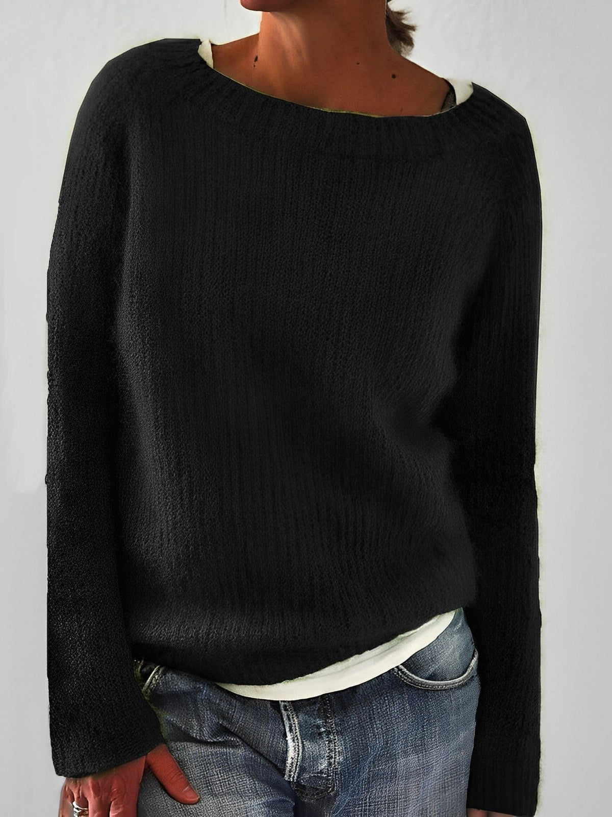 Fluffy Wide Neck Jumper