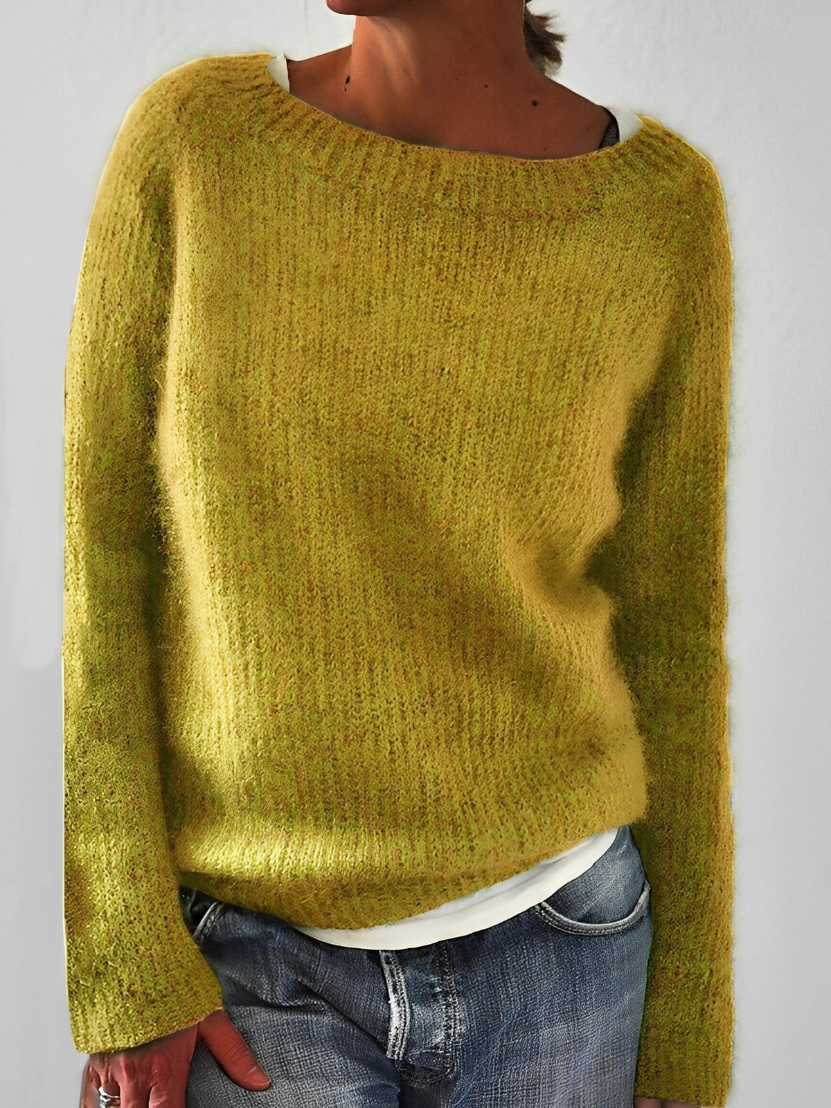 Fluffy Wide Neck Jumper