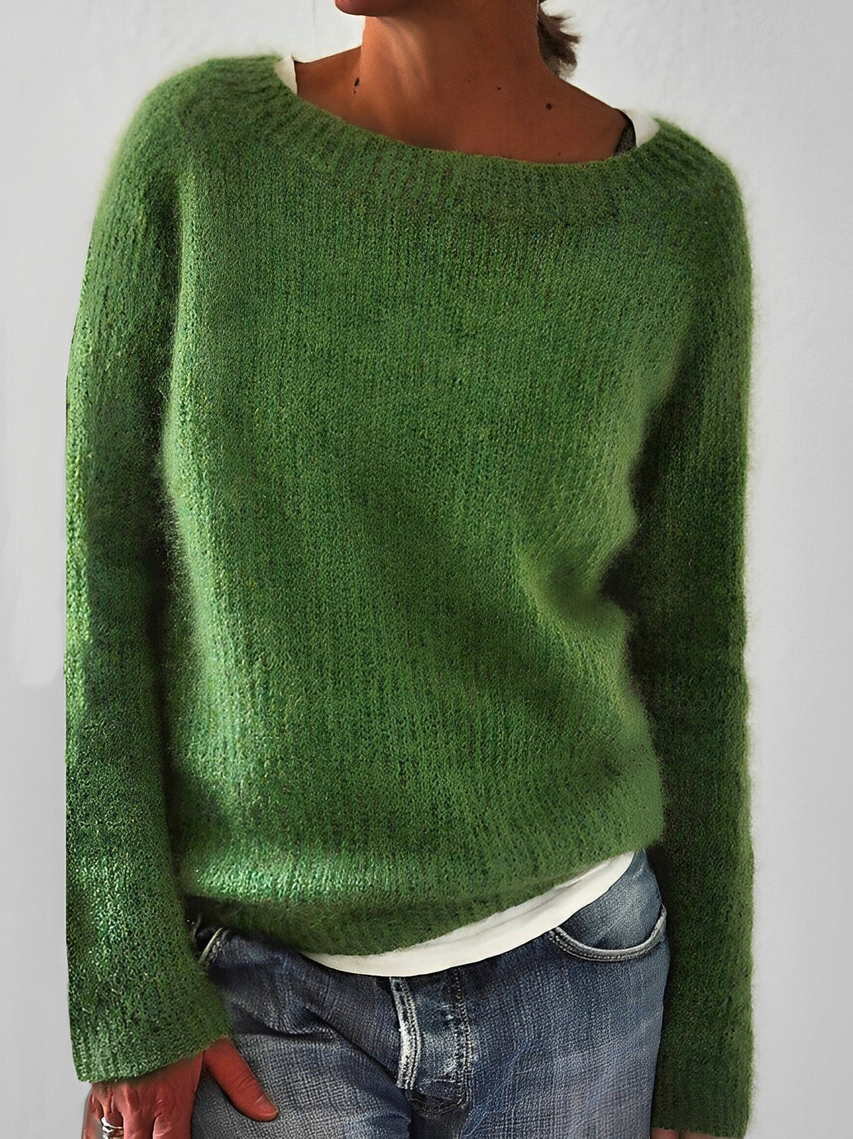 Fluffy Wide Neck Jumper