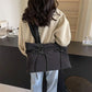 Tote Bag Nylon with Zip Closure and Adjustable Knotted Handles