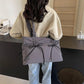 Tote Bag Nylon with Zip Closure and Adjustable Knotted Handles