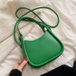 Top Handle Bag Faux Leather with Snap Clasp and Long Strap