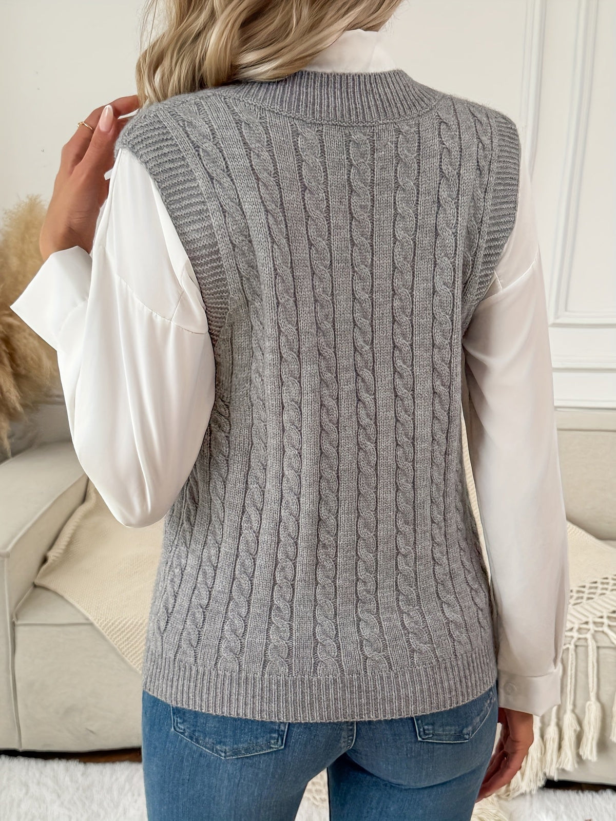 Cable Knit Jumper Vest
