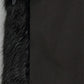 Coat Faux Fur Long with Faux Fur-Lined Hood and Covered Buttons