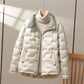 Puffer Jacket Down Filled Matte Shell with High Stand Collar