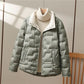 Puffer Jacket Down Filled Matte Shell with High Stand Collar