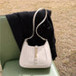 Shoulder Bag Faux Leather with Metallic Latch and Two Straps