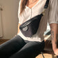 Belt Bag Corduroy with Faux Leather Trim and Removable Strap