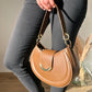 Crossbody Bag Faux Leather with Top Handle and Removable Strap