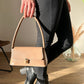 Shoulder Bag Faux Leather with Gold-Tone Hardware