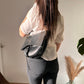 Crossbody Bag Faux Leather with Two Straps, Tassel and Snap Closure