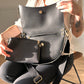 Crossbody Bag Faux Leather with Two Straps, Tassel and Snap Closure