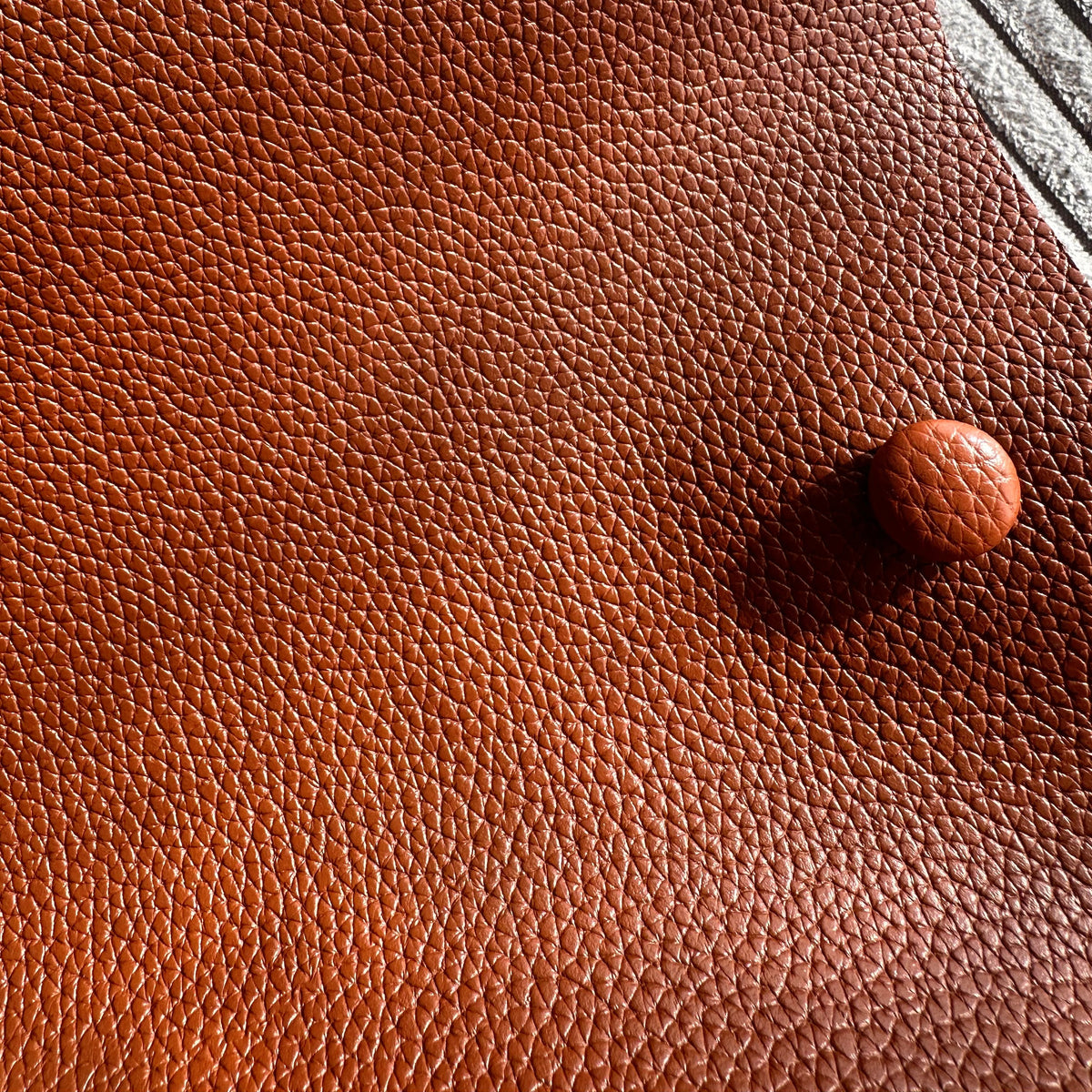 Bucket Bag Faux Leather Pebbled with Canvas Strap and Zip