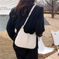 Shoulder Bag Faux Leather with Metallic Latch and Two Straps
