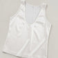 Deep V-Neck Satin Tank Top