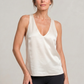 Deep V-Neck Satin Tank Top