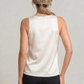 Deep V-Neck Satin Tank Top
