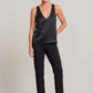 Deep V-Neck Satin Tank Top
