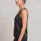 Deep V-Neck Satin Tank Top