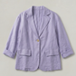 Blazer Cotton Polyester Lightweight with Single-Button Front