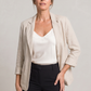 Blazer Cotton Polyester Lightweight with Single-Button Front