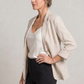 Blazer Cotton Polyester Lightweight with Single-Button Front