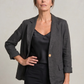 Blazer Cotton Polyester Lightweight with Single-Button Front