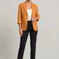 Blazer Cotton Polyester Lightweight with Single-Button Front
