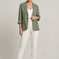 Blazer Cotton Polyester Lightweight with Single-Button Front