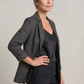Blazer Cotton Polyester Lightweight with Single-Button Front