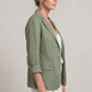 Blazer Cotton Polyester Lightweight with Single-Button Front