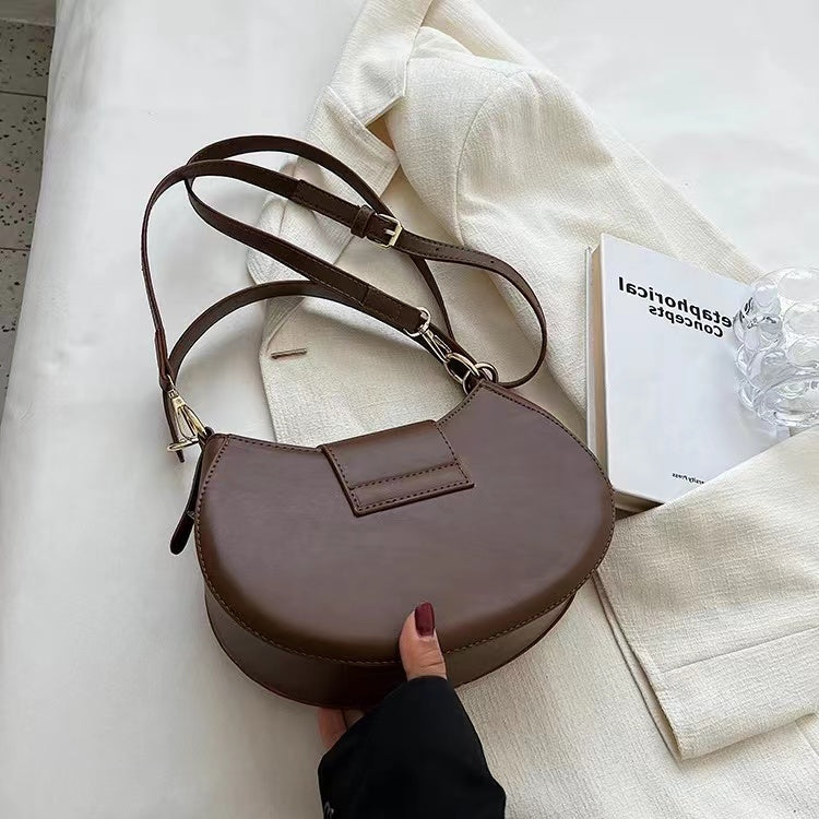 Crossbody Bag Faux Leather with Top Handle and Removable Strap