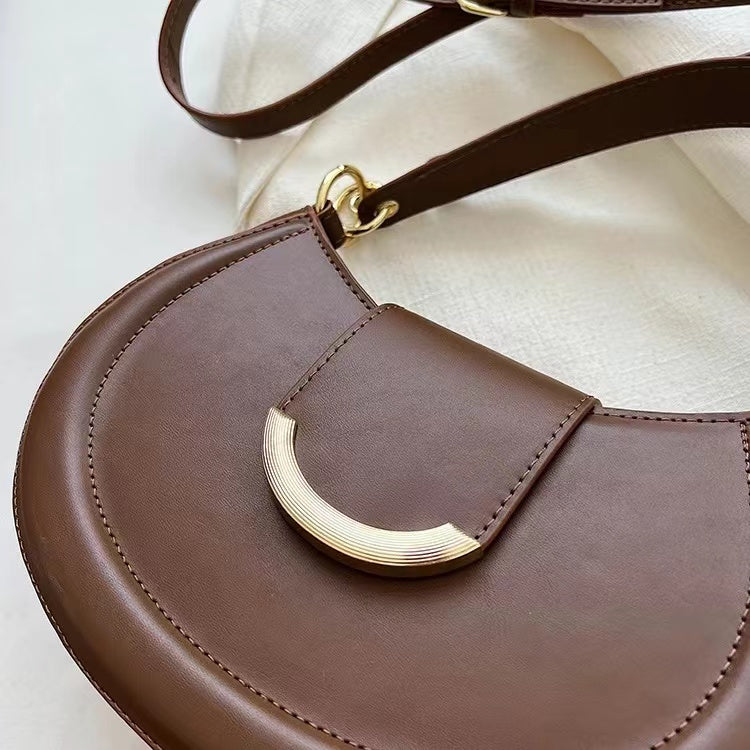 Crossbody Bag Faux Leather with Top Handle and Removable Strap