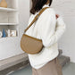 Crescent Bag Faux Leather with Zip and Removable Strap