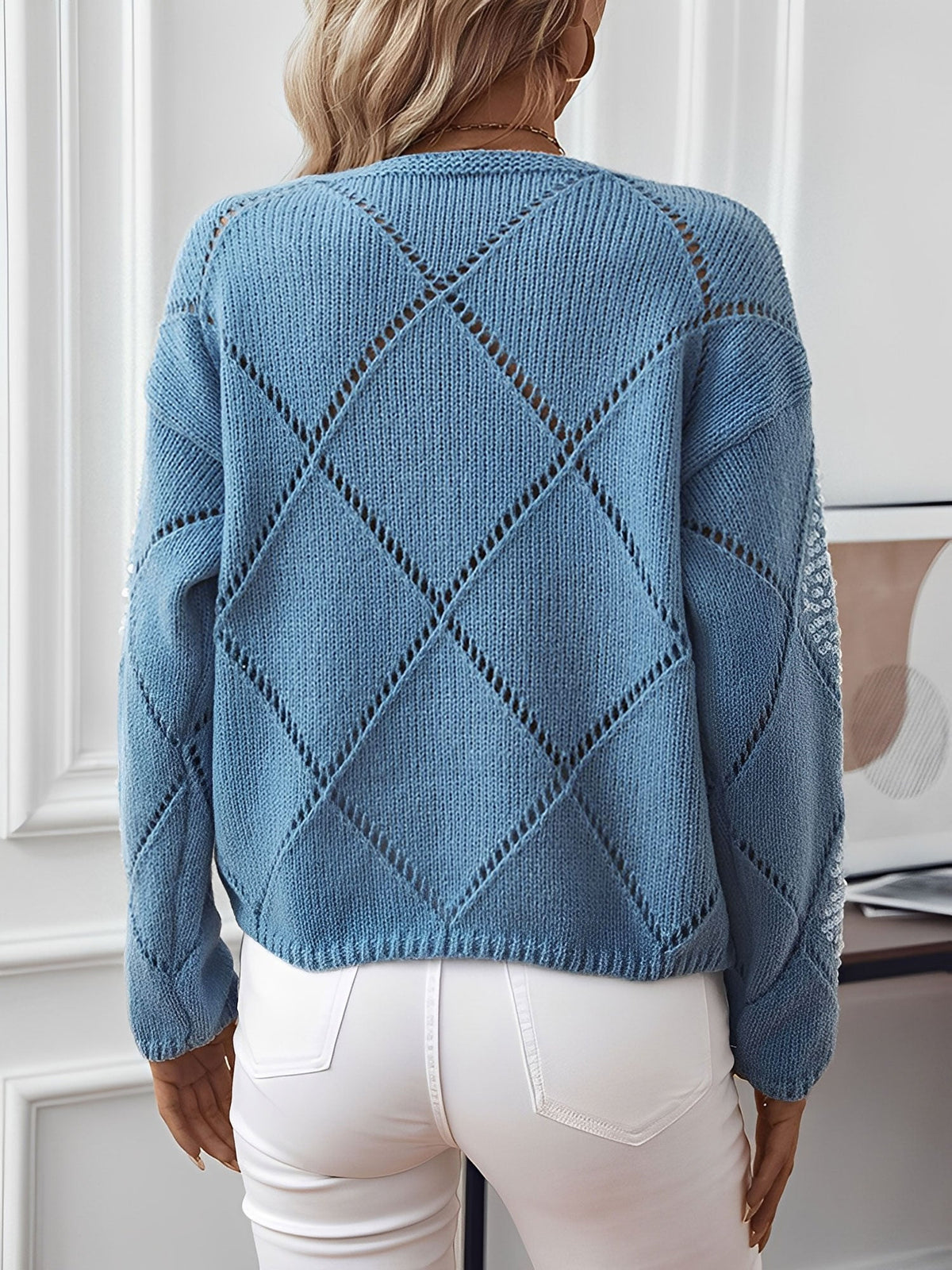 Sequin Diamond Knit Jumper
