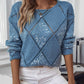 Sequin Diamond Knit Jumper