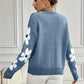 Floral Sleeve Crewneck Jumper