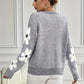 Floral Sleeve Crewneck Jumper
