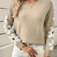 Floral Sleeve Crewneck Jumper