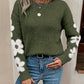 Floral Sleeve Crewneck Jumper