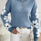 Floral Sleeve Crewneck Jumper