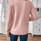 Heart Print Lace V-Neck Jumper