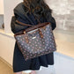 Tote Bag Patterned Faux Leather with Zip for 15-Inch Laptop