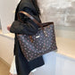 Tote Bag Patterned Faux Leather with Zip for 15-Inch Laptop