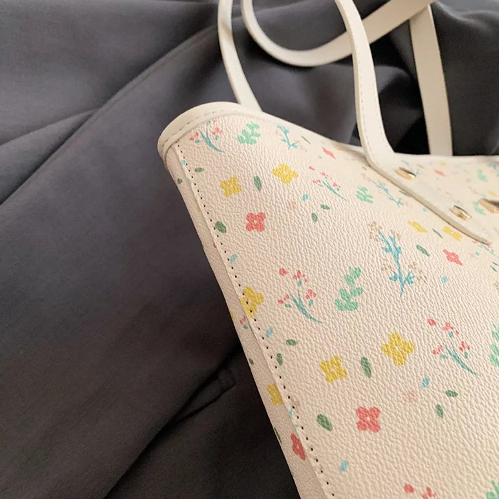 Tote Bag Patterned Faux Leather with Zip for 15-Inch Laptop