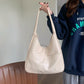 Hobo Bag Smooth Faux Leather with Magnetic Closure and Pockets