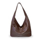 Hobo Bag Smooth Faux Leather with Magnetic Closure and Pockets
