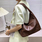 Hobo Bag Smooth Faux Leather with Magnetic Closure and Pockets
